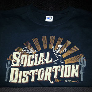 Social Distortion Skeleton Logo Mens TShirt 2X NEW